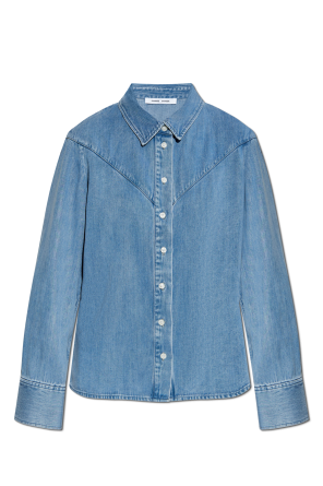 0316さま専用【GUCCI】レザーシャツ 46 ライトブルー Gucci logo-patch